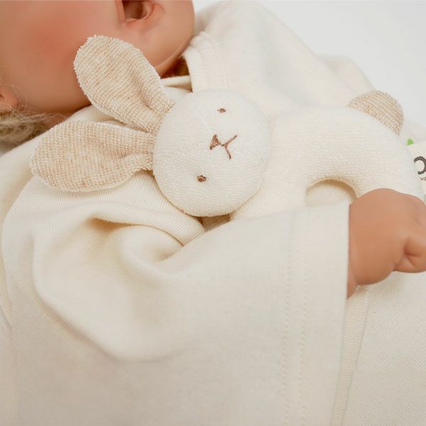 オーガニックコットン がらがら うさぎ