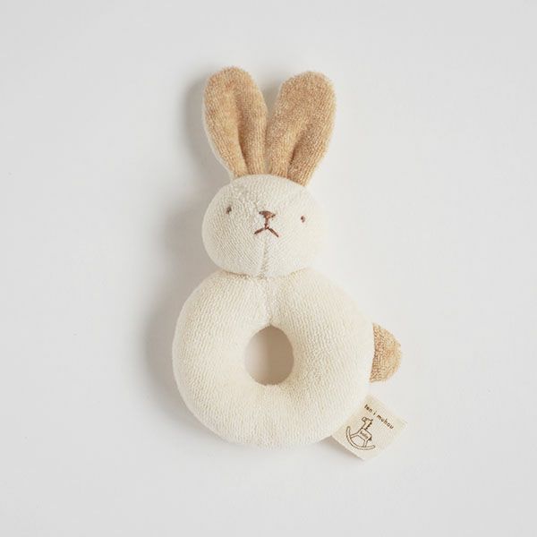 オーガニックコットン がらがら うさぎ