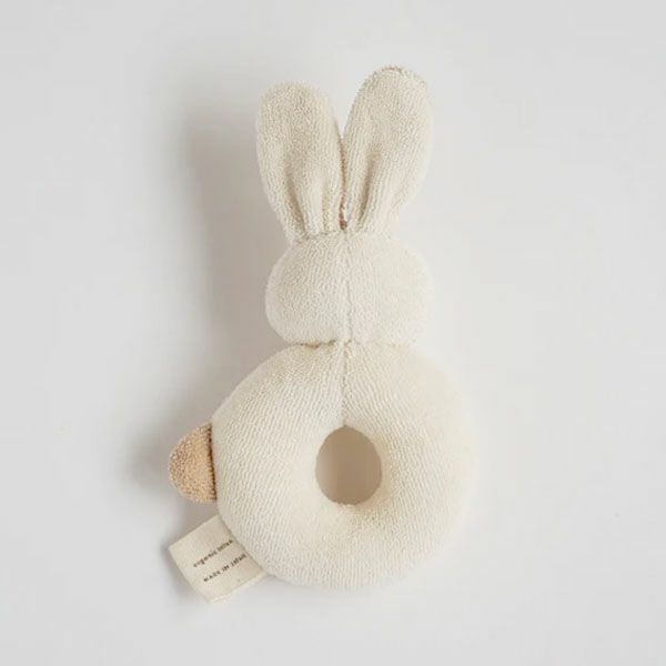 オーガニックコットン がらがら うさぎ