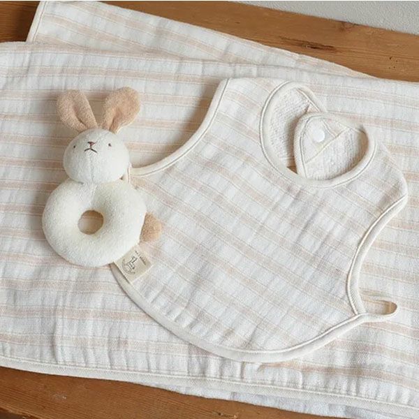 オーガニックコットン がらがら うさぎ