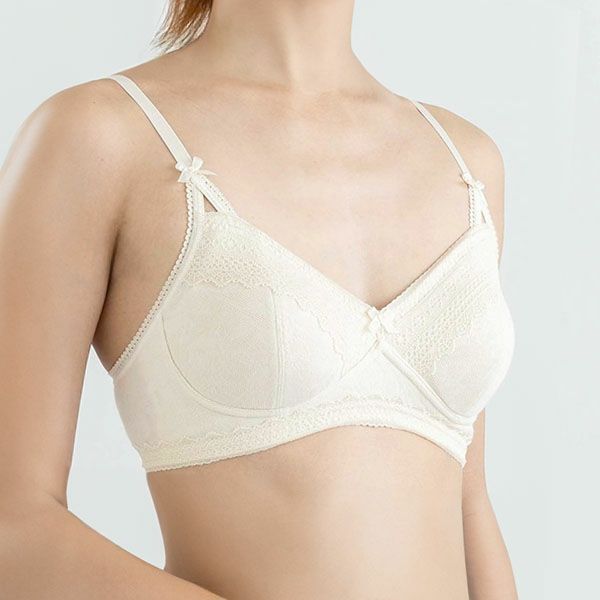 オーガニックコットン レーシーブラ
