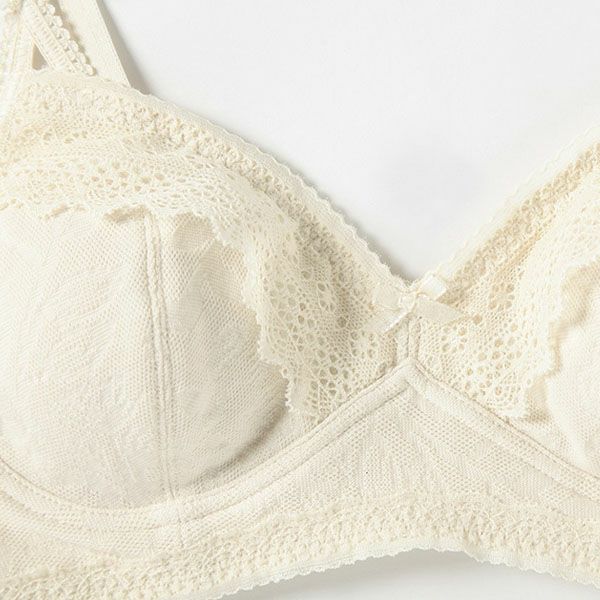 オーガニックコットン レーシーブラ