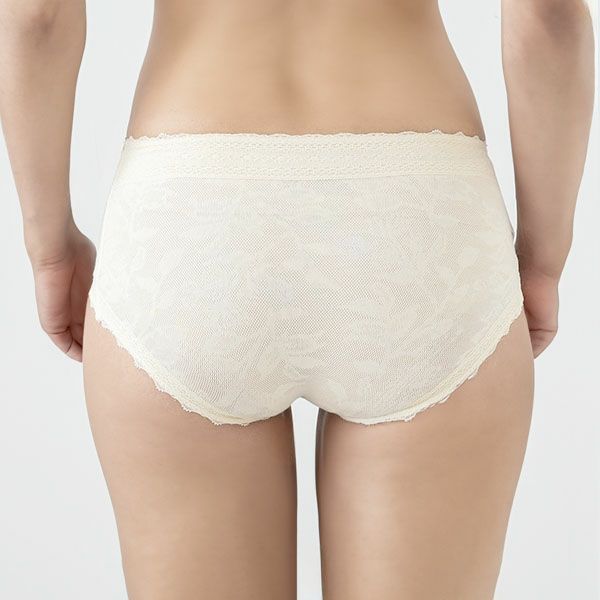 オーガニックコットン レーシーローライズショーツ