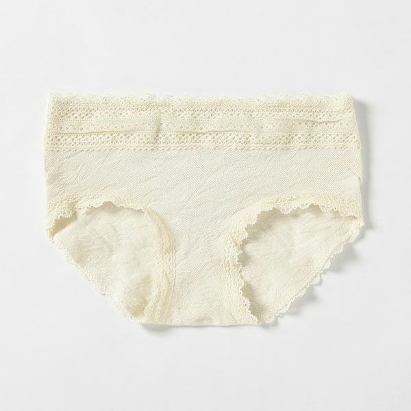 オーガニックコットン レーシーローライズショーツ