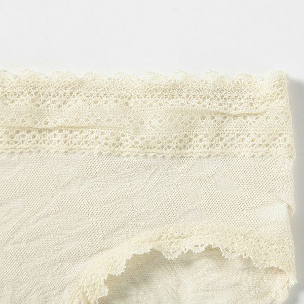 オーガニックコットン レーシーローライズショーツ