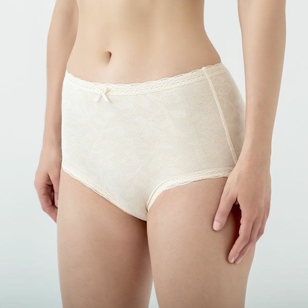 オーガニックコットン レーシーノーマルショーツ