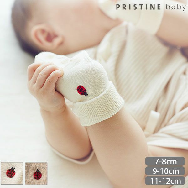 オーガニックコットン ベビーくつ下 てんとう虫