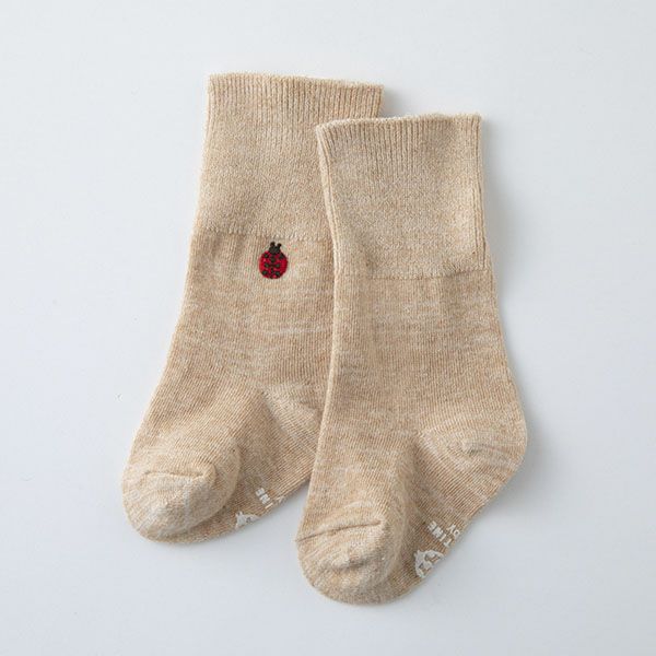 オーガニックコットン ベビーくつ下 てんとう虫