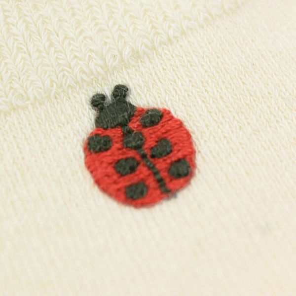 オーガニックコットン ベビーくつ下 てんとう虫
