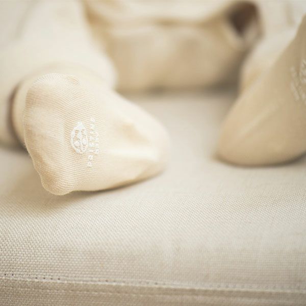 オーガニックコットン ベビーくつ下 てんとう虫