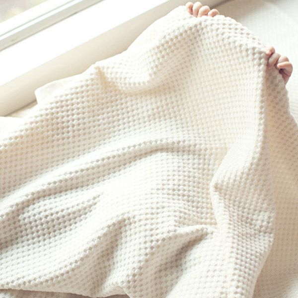 オーガニックコットン 薄手市松プチケット (70×100)