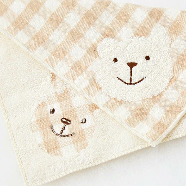 オーガニックコットン くまうさぎミニタオル