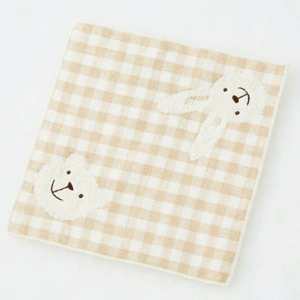 オーガニックコットン くまうさぎミニタオル