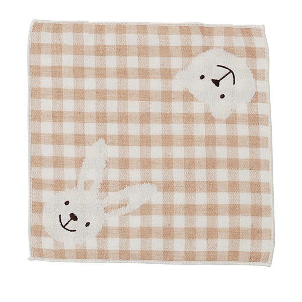 オーガニックコットン くまうさぎミニタオル