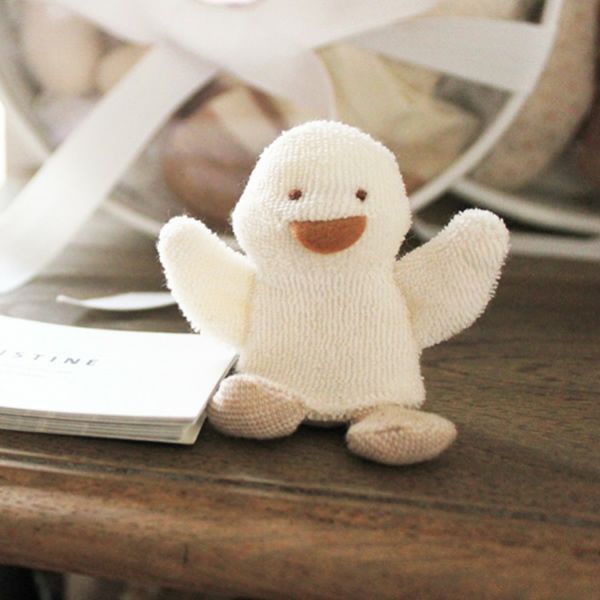 オーガニックコットン 指人形アヒル