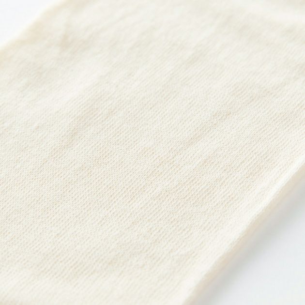 オーガニックコットン 薄手おやすみソックス ナチュラル 22-24cm