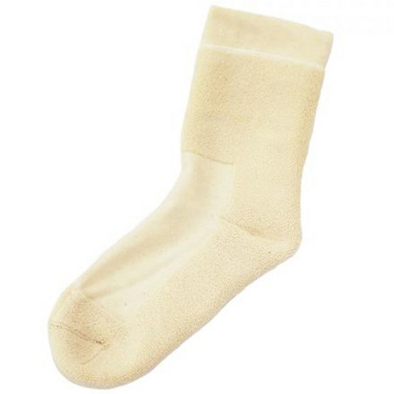 オーガニックコットン 厚手おやすみソックス ナチュラル 22-24cm