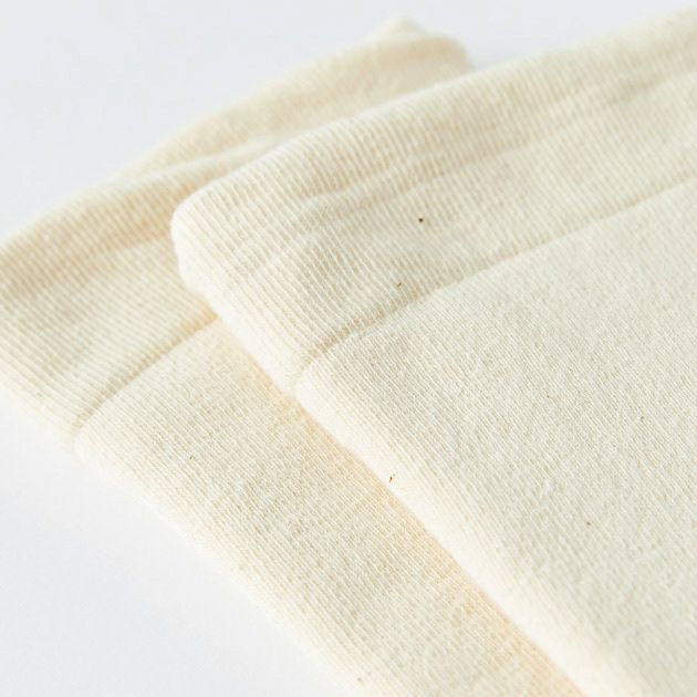 オーガニックコットン 厚手おやすみソックス ナチュラル 22-24cm
