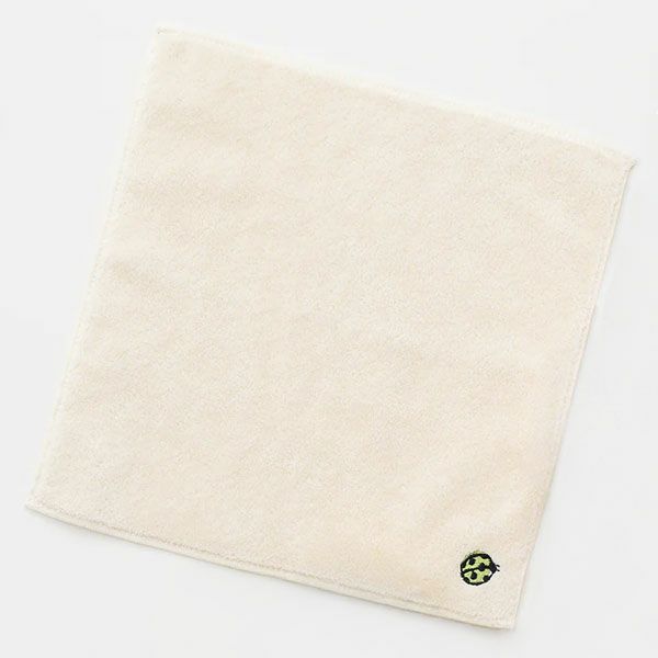 オーガニックコットン 刺繍入りプチタオル