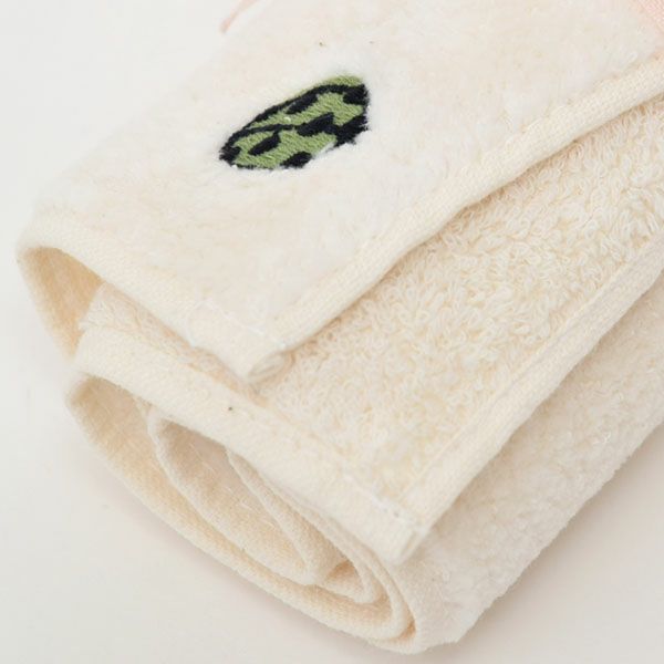 オーガニックコットン 刺繍入りプチタオル