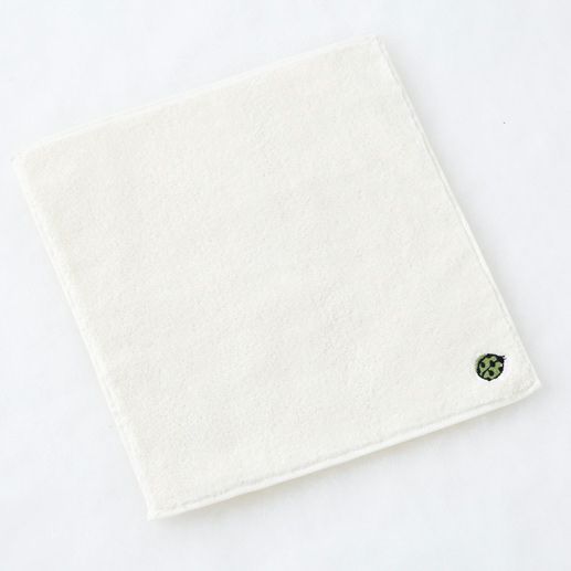 オーガニックコットン 刺繍入りプチタオル