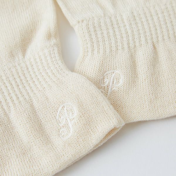 オーガニックコットン 刺繍付き保湿手袋