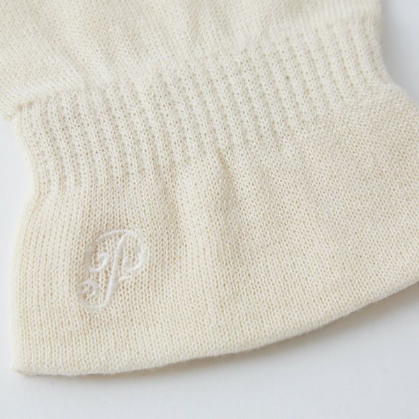 オーガニックコットン 刺繍付き保湿手袋