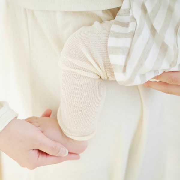 オーガニックコットン レッグ＆アームウォーマー ナチュラル