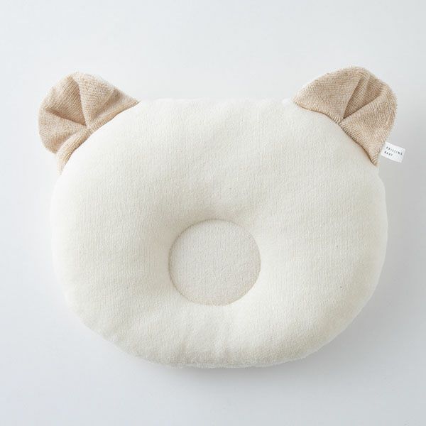 オーガニックコットン Wフェイスくまピロー ナチュラル