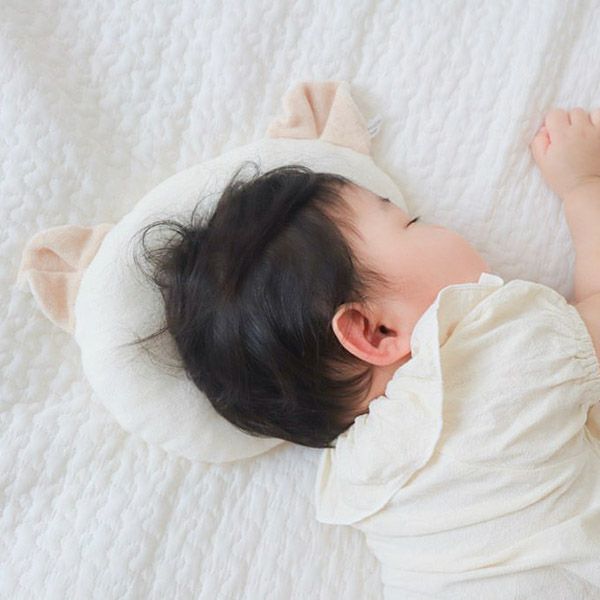 オーガニックコットン Wフェイスくまピロー ナチュラル