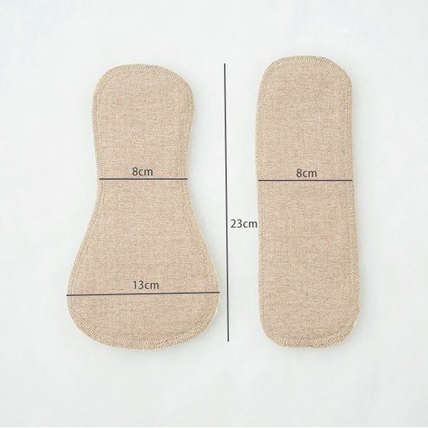 オーガニックコットン 布ナプキン羽根なし大小セット ブラウン