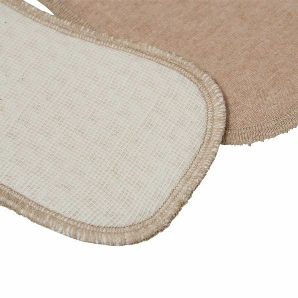 オーガニックコットン 布ナプキン羽根なし大小セット ブラウン