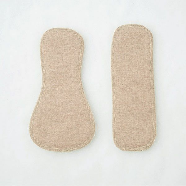 オーガニックコットン 布ナプキン羽根なし大小セット ブラウン