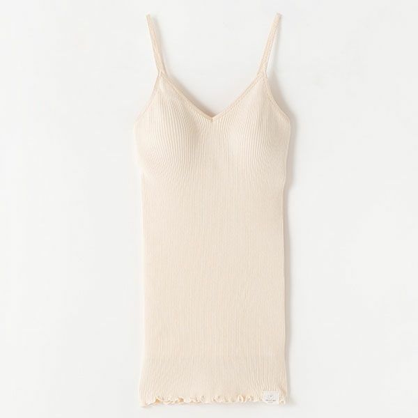 オーガニックコットン カップ付テレコキャミソール