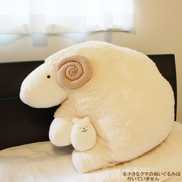 オーガニックコットン ひつじクッション ナチュラル