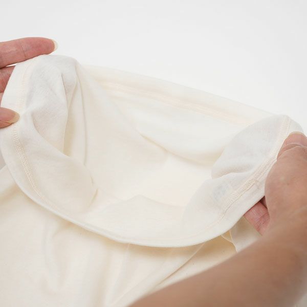 オーガニックコットン チューブフライス 1分丈ショーツ ナチュラル M