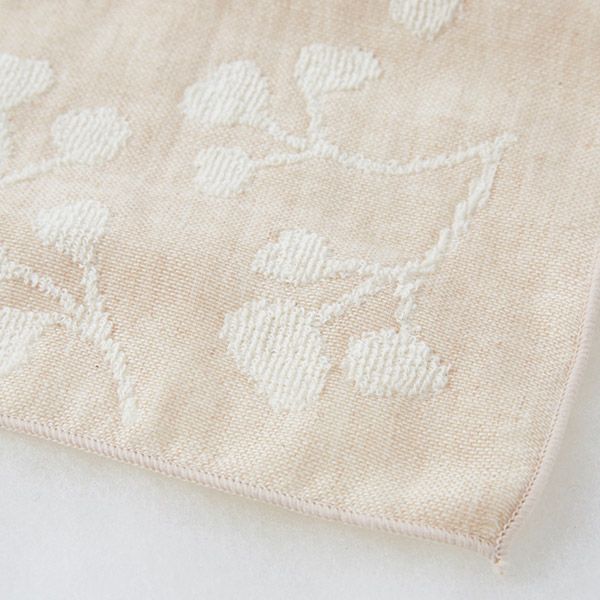 オーガニックコットン リーフ柄ミニタオル