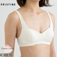 オーガニックコットン エンブロイダリーレースブラ