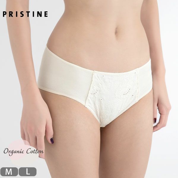 オーガニックコットン エンブロイダリーレースショーツ