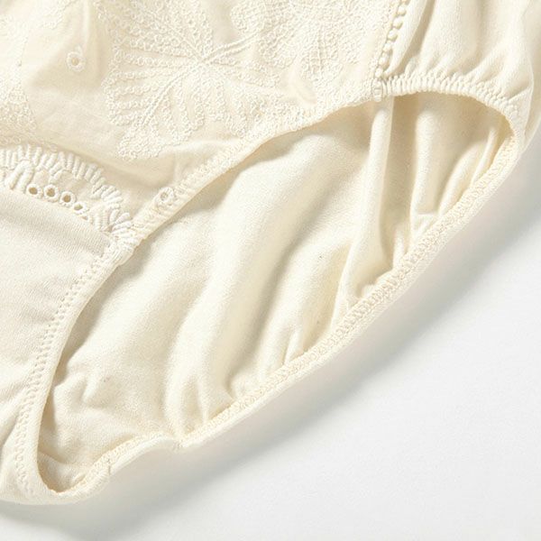 オーガニックコットン エンブロイダリーレースショーツ