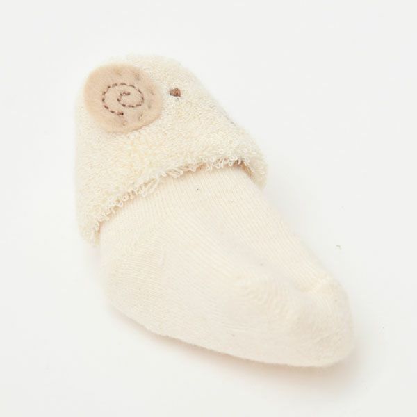 オーガニックコットン ひつじソックス ナチュラル 7-8