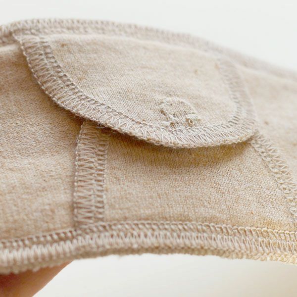 オーガニックコットン 布ナプキン羽根付小2枚セット ブラウン