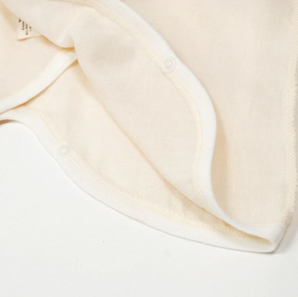 オーガニックコットン ガーゼコンビ肌着 ナチュラル