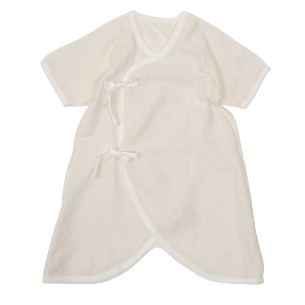 オーガニックコットン ガーゼコンビ肌着 ナチュラル