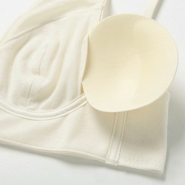 オーガニックコットン 切替フロントホックブラ