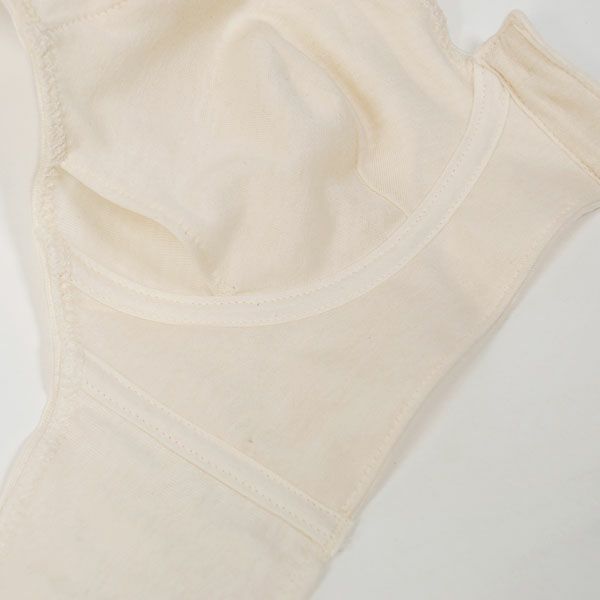 オーガニックコットン 切替フロントホックブラ