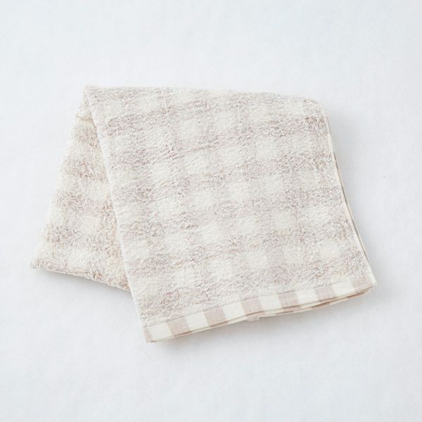オーガニックコットン フローズンチェック バスタオル 62×130