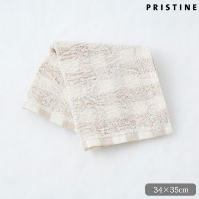 オーガニックコットン フローズンチェック　ウォッシュタオル 34×35