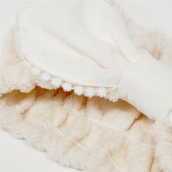 オーガニックコットン リボン付きヘアターバン ナチュラル