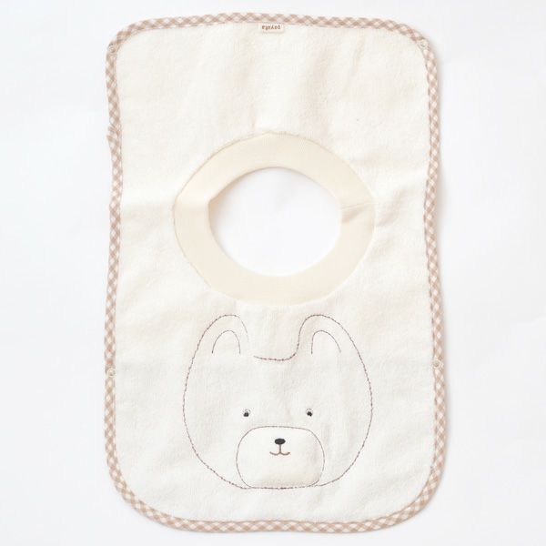 オーガニックコットン 被り型よだれ掛 アイボリー